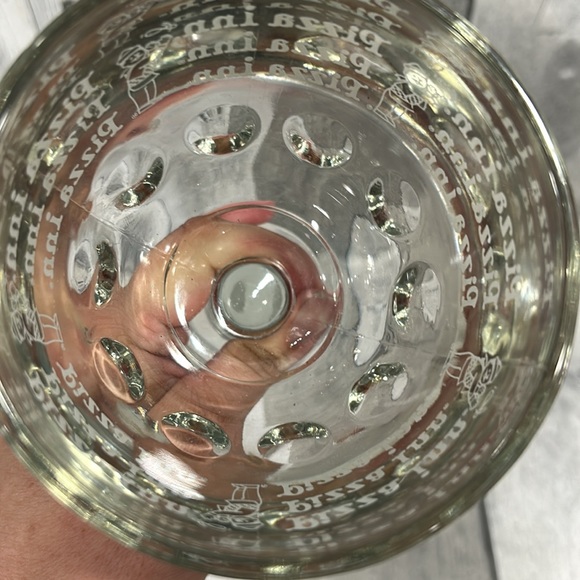 Vintage Pizza Inn Thumbprint Glass Gobblet - Picture 3 of 4